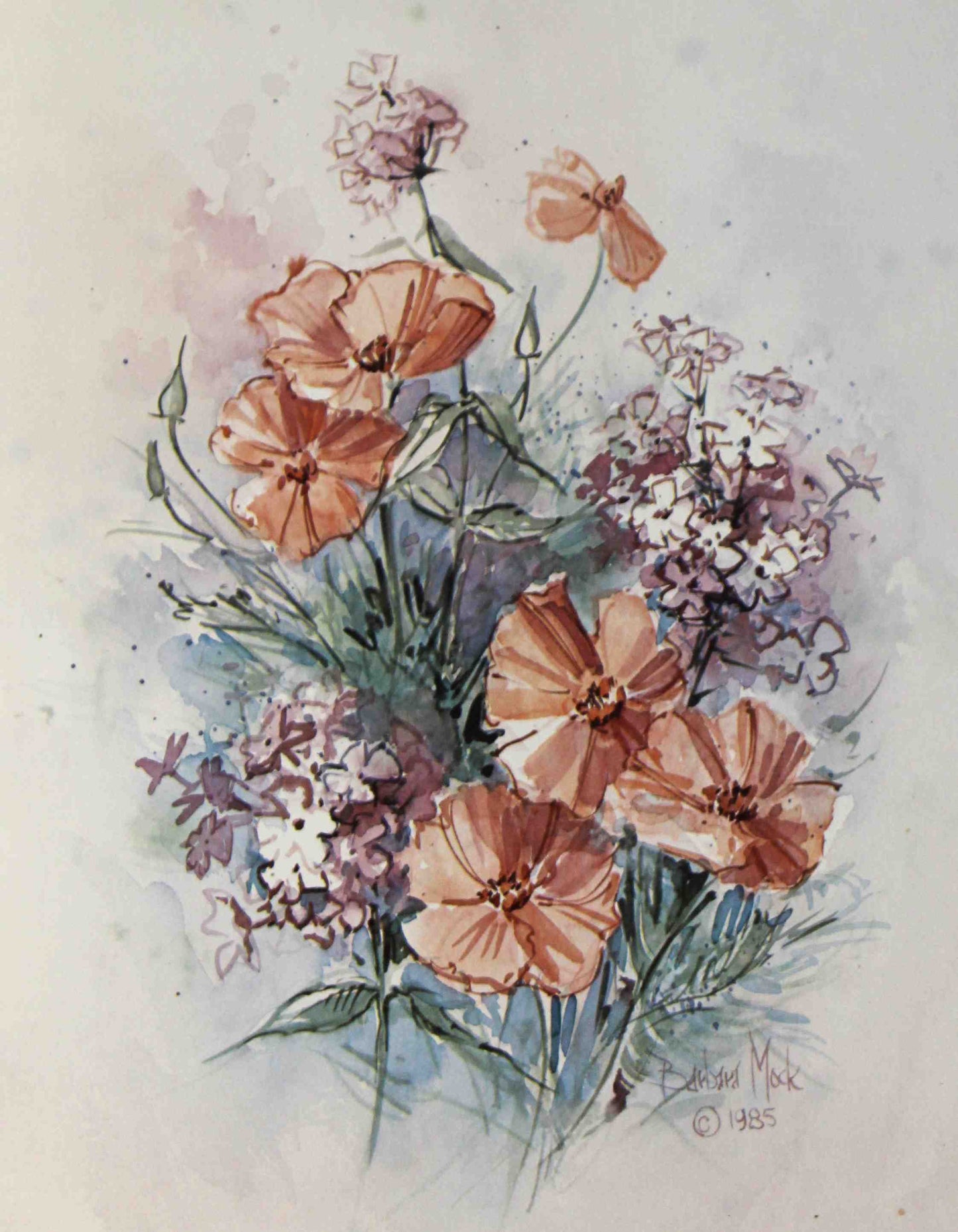 Barbara Mock Hand Picked floral art print – elegant flower prints for wall décor