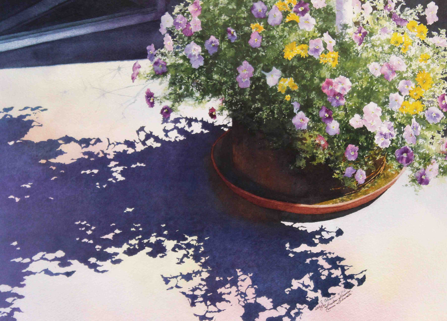 Shadow Flowers by Connie Glowaki – Floral Art Print for Wall
