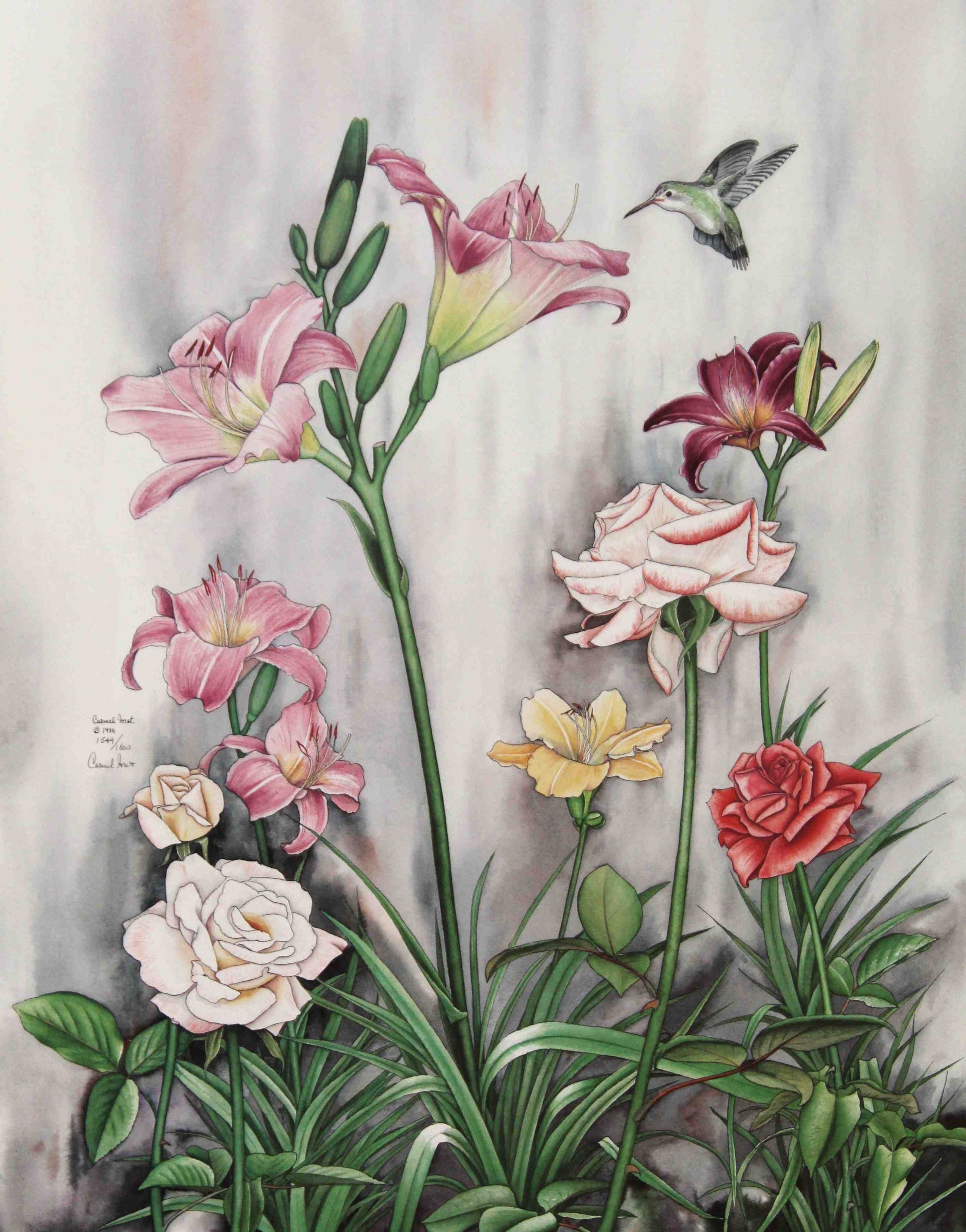 Carmel Foret Flower of May I floral art print – elegant flower prints for wall décor