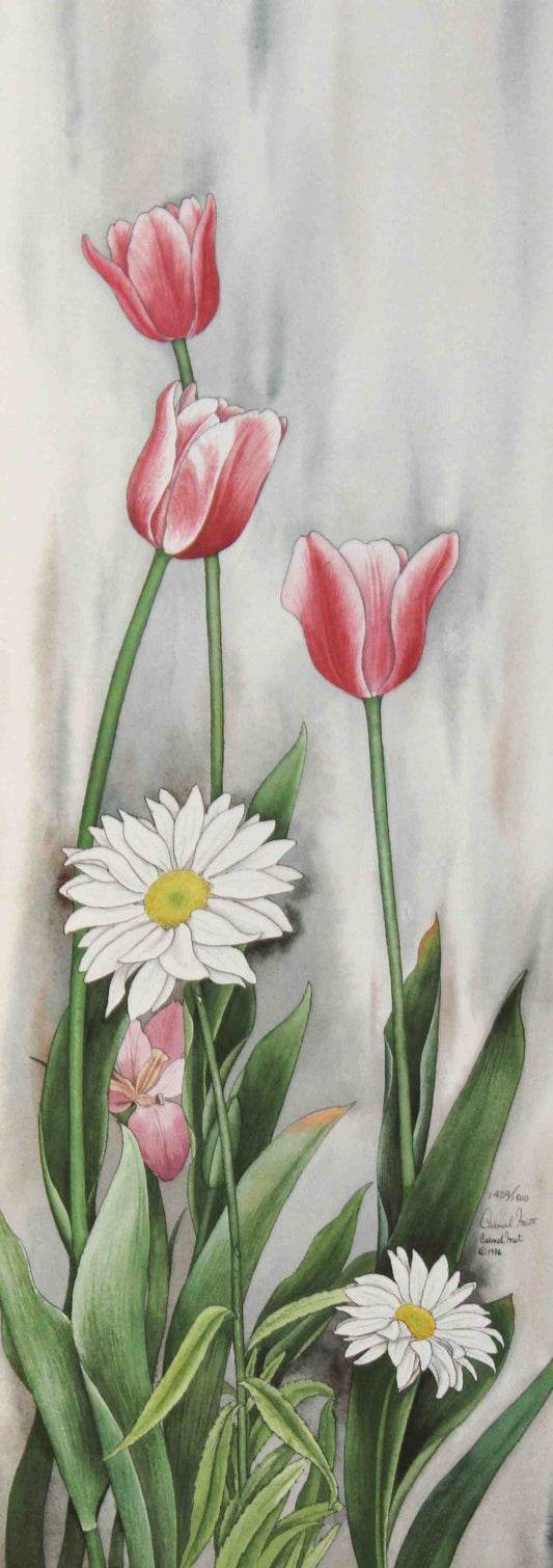 Carmel Foret floral print Flowers of May III – signed Carmel Foret art print featuring colorful spring flowers.