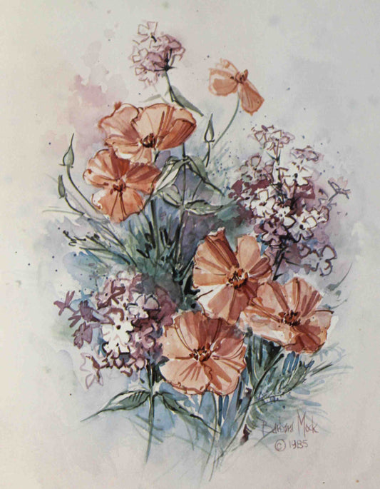 Barbara Mock Hand Picked floral art print – elegant flower prints for wall décor