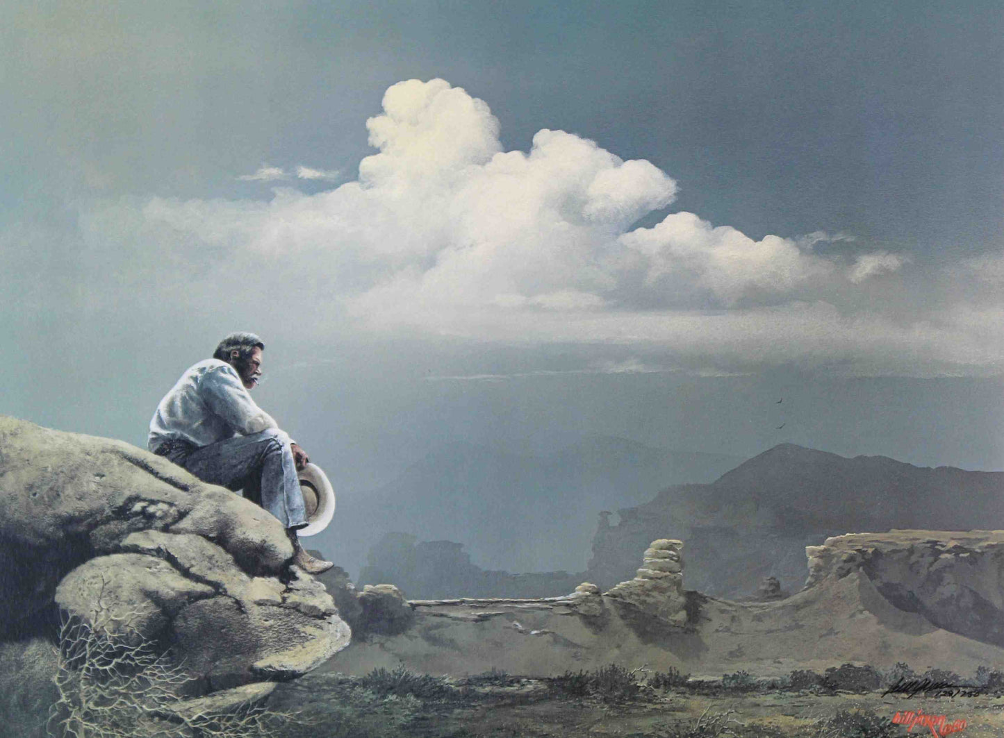 Woman on My Mind by Bill Jaxon – Reflective Western Cowboy Fine Art Print